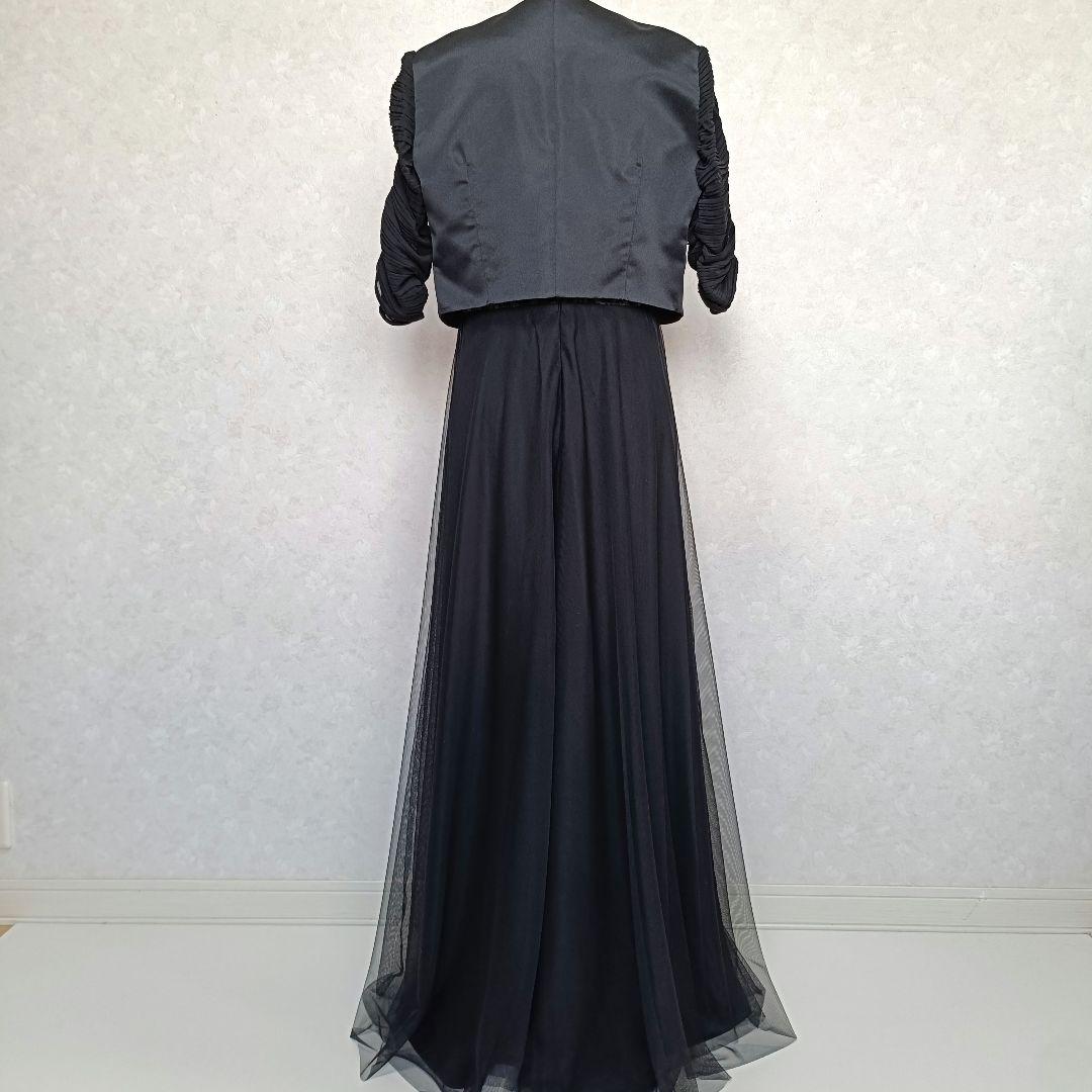 【未使用】アールズガウン ロングドレス＆ボレロ マザーズドレス 結婚式 黒 XL