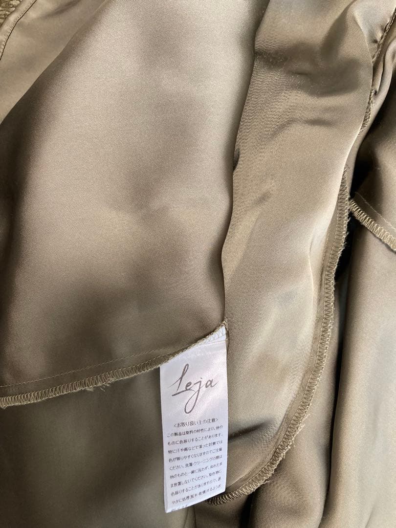 leja オケージョンドレス　グリーン　レース　S セットアップ　ビスチェ　緑