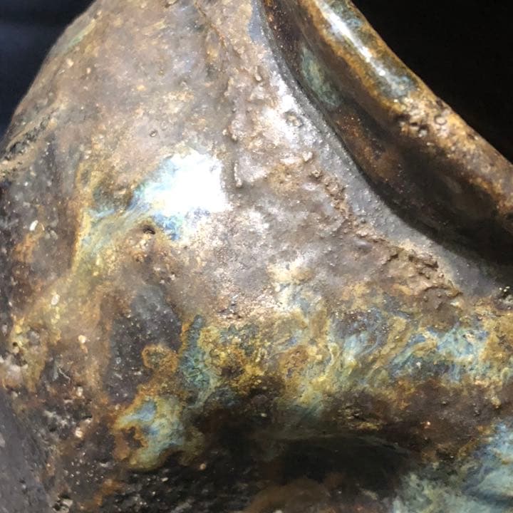 蔵からまた凄いお宝が出てきた。釉薬どろり謎の大きな壺、壷、花瓶、花道具、茶道具