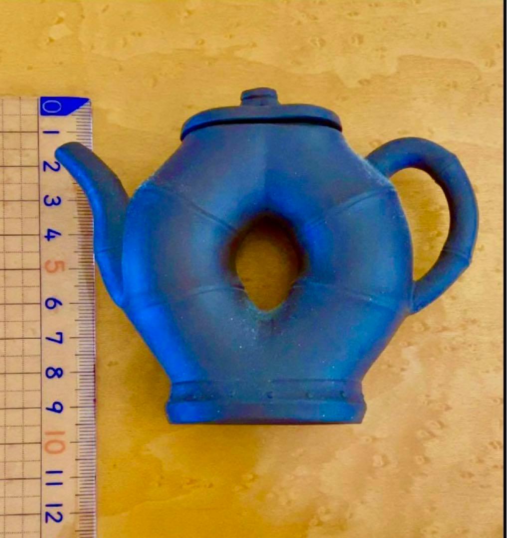 中国茶器 宜興茶壷 宜興紫砂茶壷 輪竹壷 陶印在 急須 中国古玩