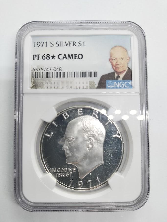 NGC PF68★STAR CAMEO1971 $1 銀貨 アイゼンハワー