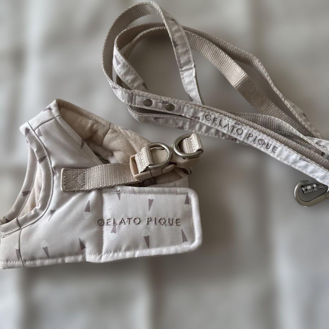 ジェラートピケ　モチーフ柄ハーネス＆リード