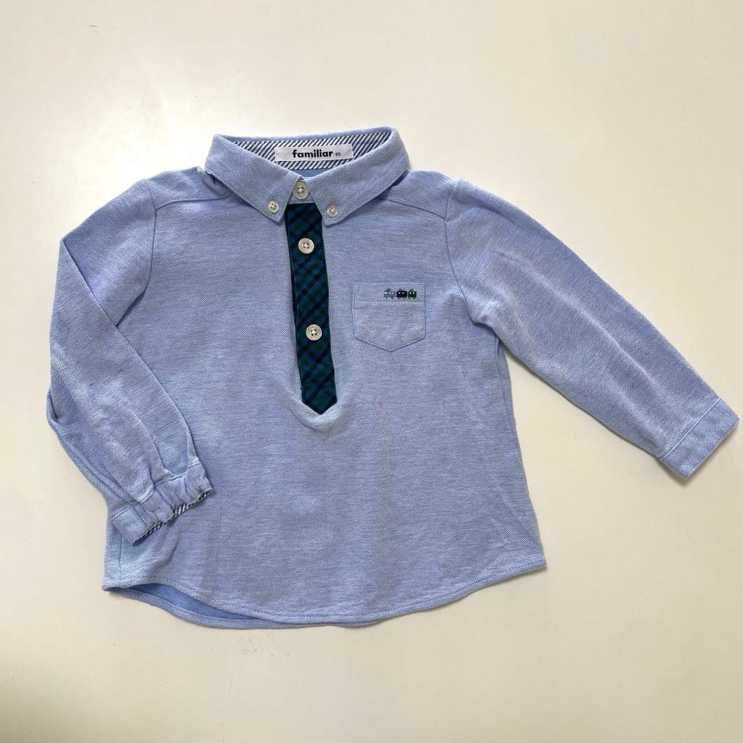 familiar 3点セット フォーマル 90 カーディガン シャツ 短パン