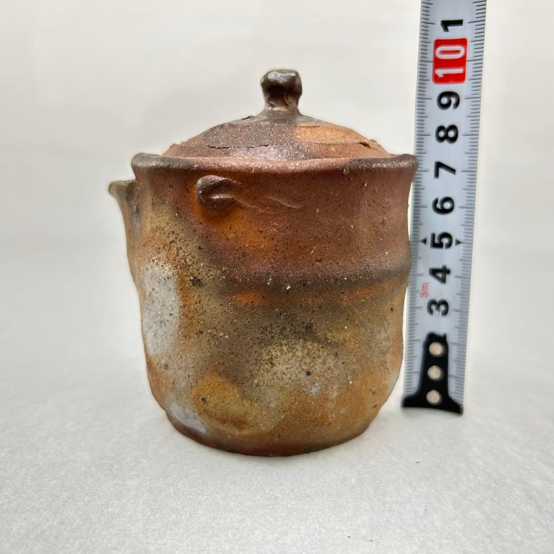 佐藤苔助 備前焼宝瓶 手捻り人気作者 急須 共箱 共布 茶注 煎茶 茶道具