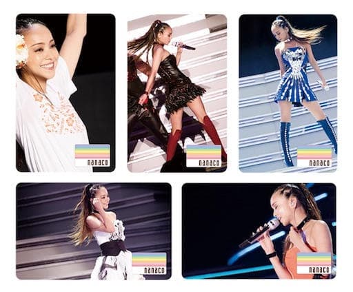 グッズおまけ付！安室奈美恵　nanaco5枚セット　ツアーテープをセット
