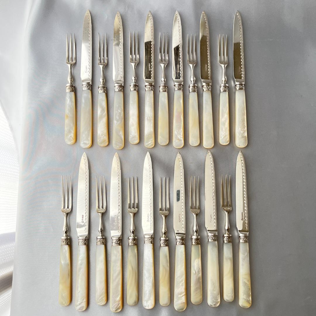 【Allen & Darwin 】【白蝶貝 / 純銀継手】デザートセット