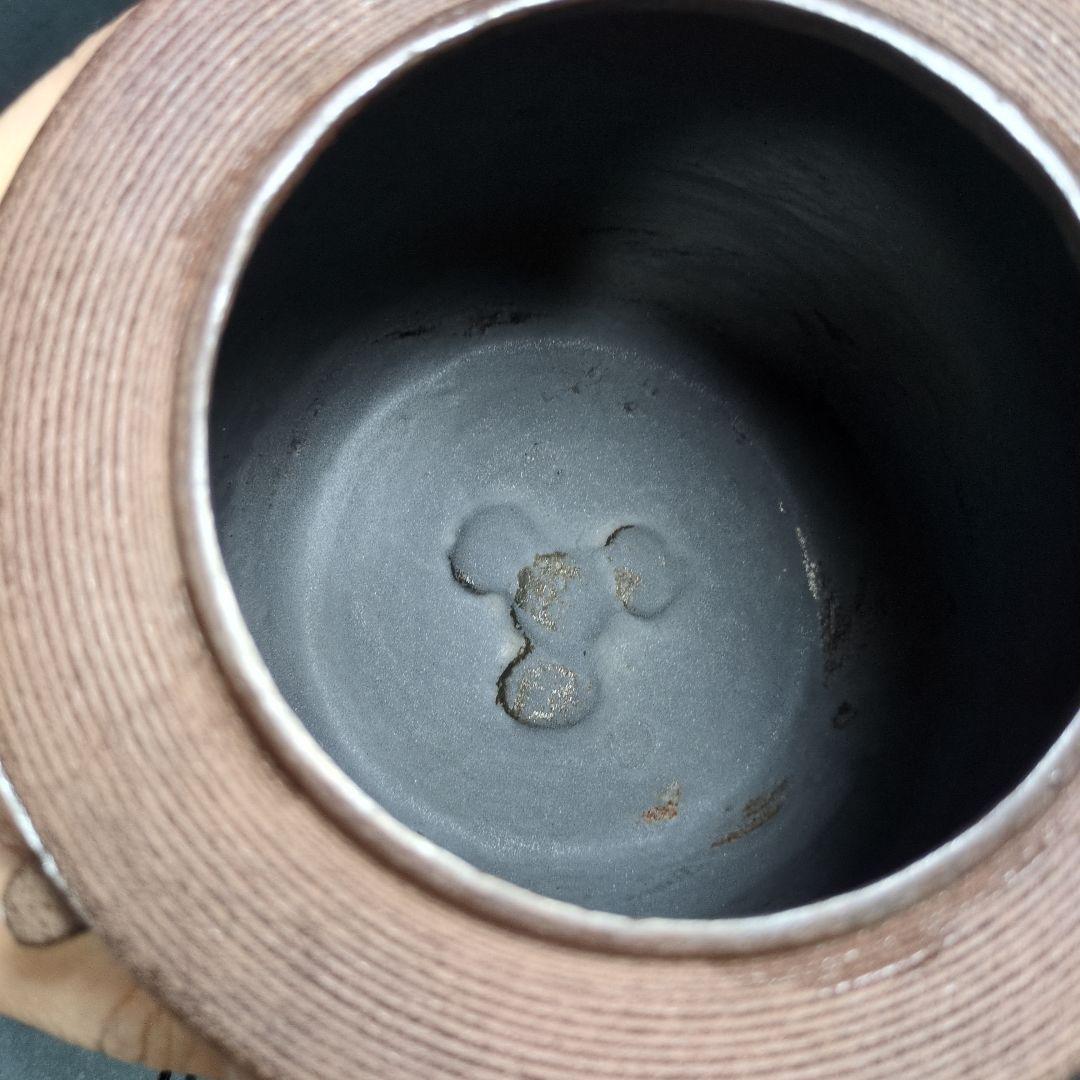 筒釜 糸目地紋 茶釜 佐藤浄清 共箱 木箱 銘 茶道具 茶器 茶の湯