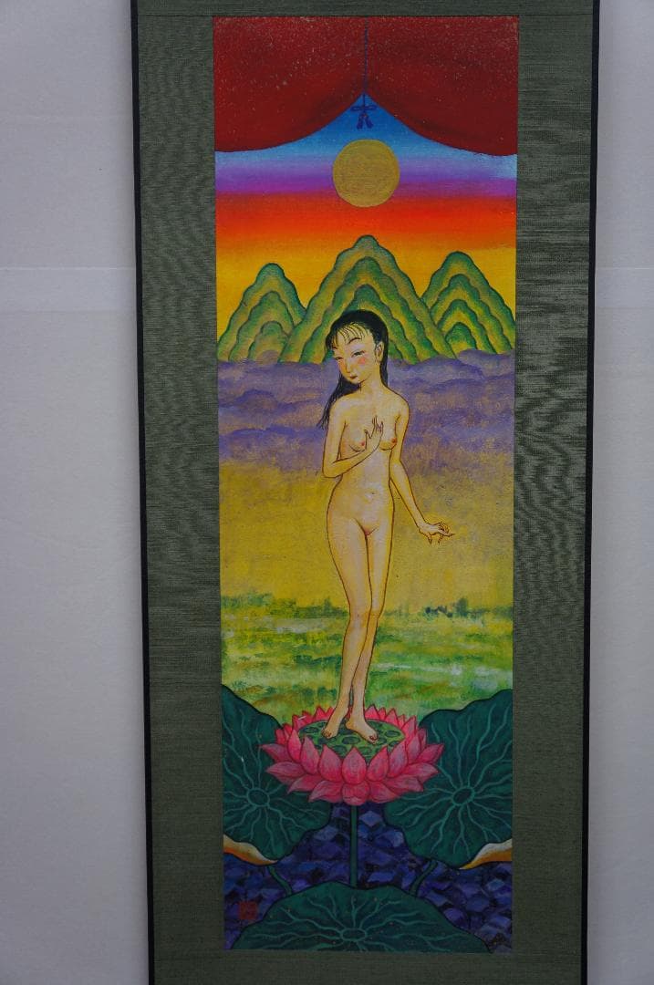 河合規仁先生最新作品「御娘禮讃」掛け軸　新入荷！