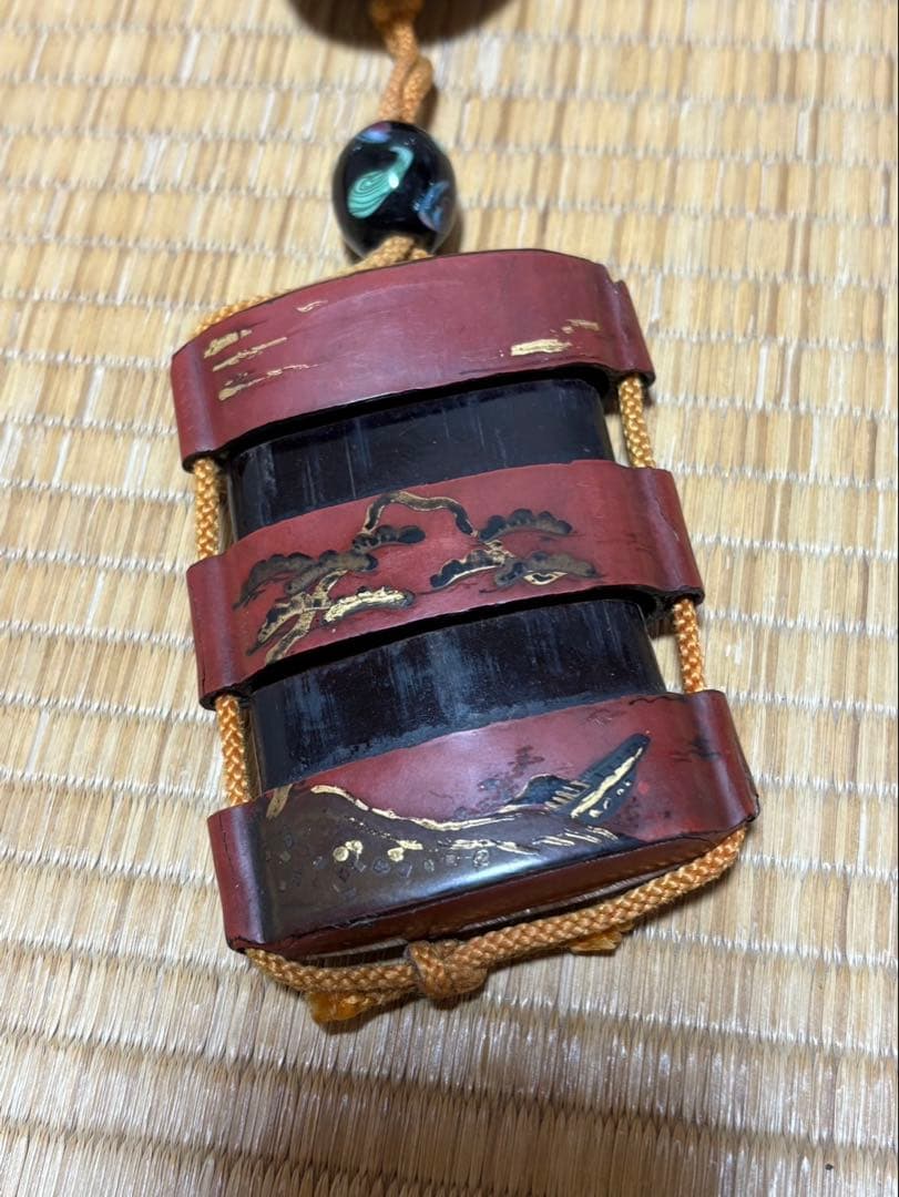 蒔絵　印籠　富士の図　根付け