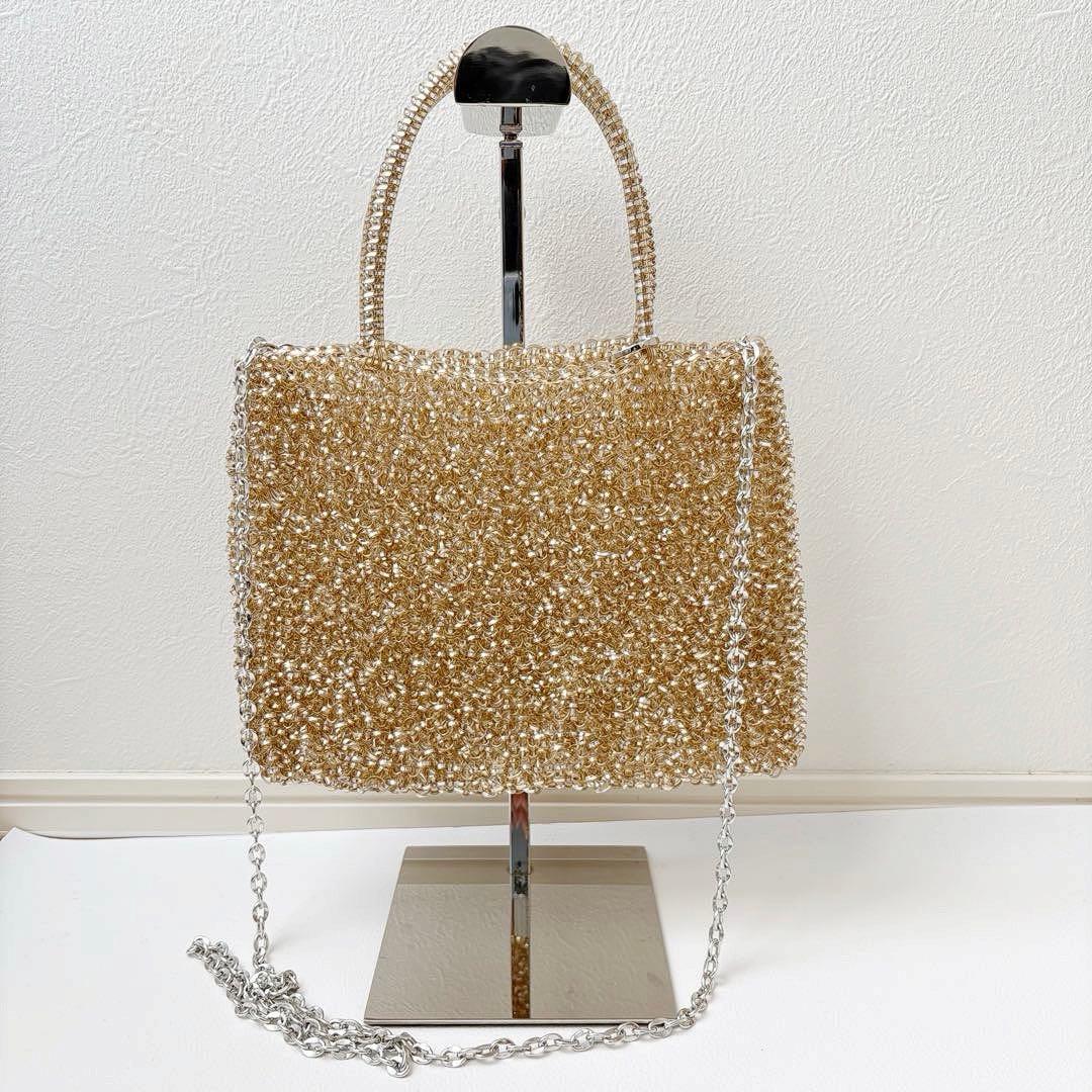 極美品　アンテプリマ　スタンダード　スクエア　ミディアム　シルバーゴールド