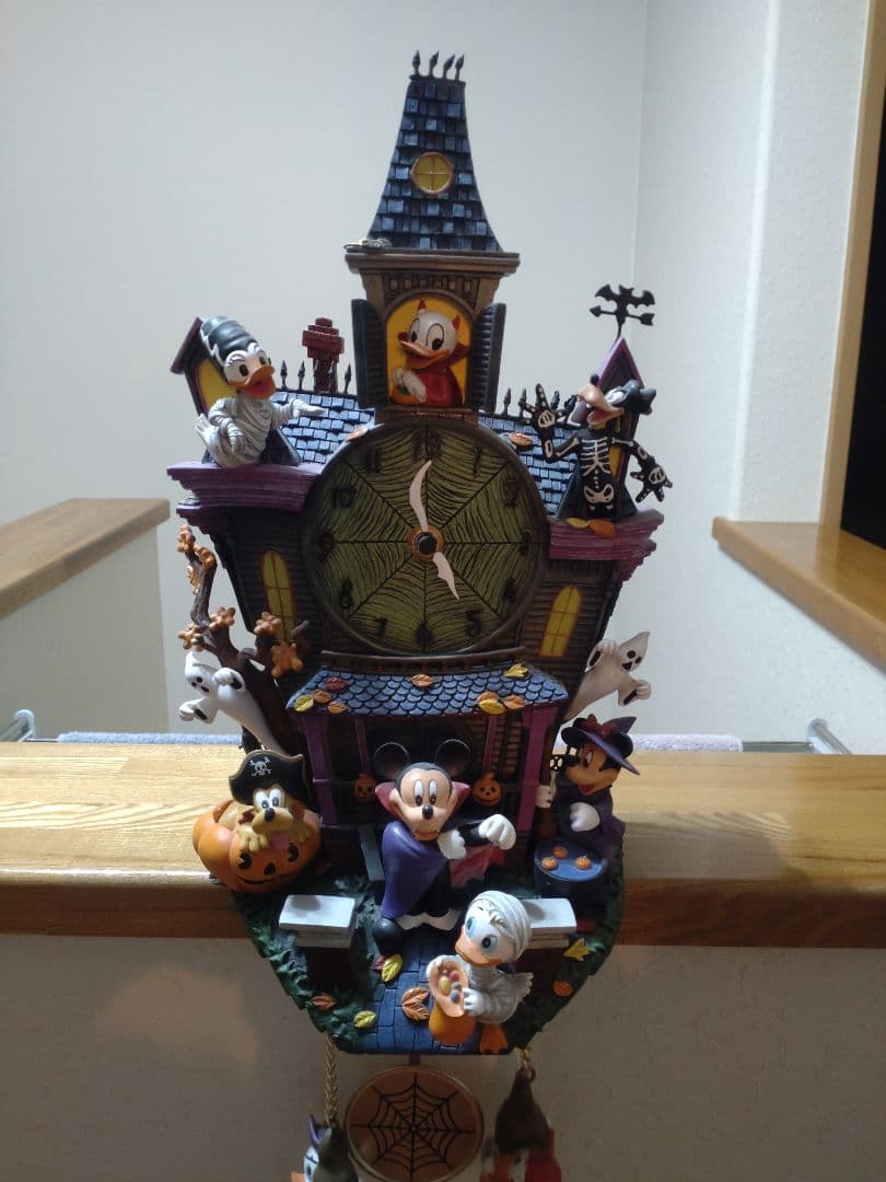 Disney　ミッキー 　ドナルド他ハロウィン掛時計