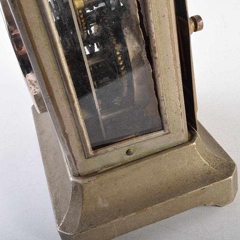 アンティーク　昭和レトロ　謙信洋行　置時計　ゼンマイ式　ジャンク品　VR8849