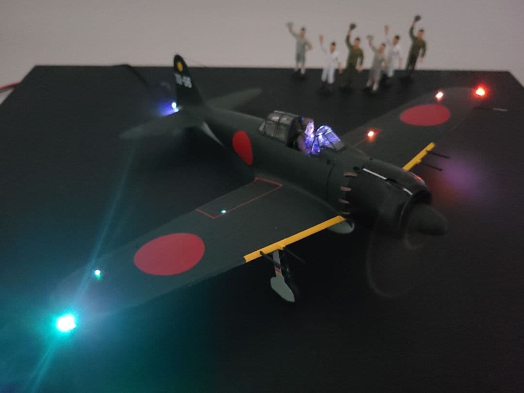 零式艦上戦闘機五二型 タミヤ1/48 LEDモデル完成品