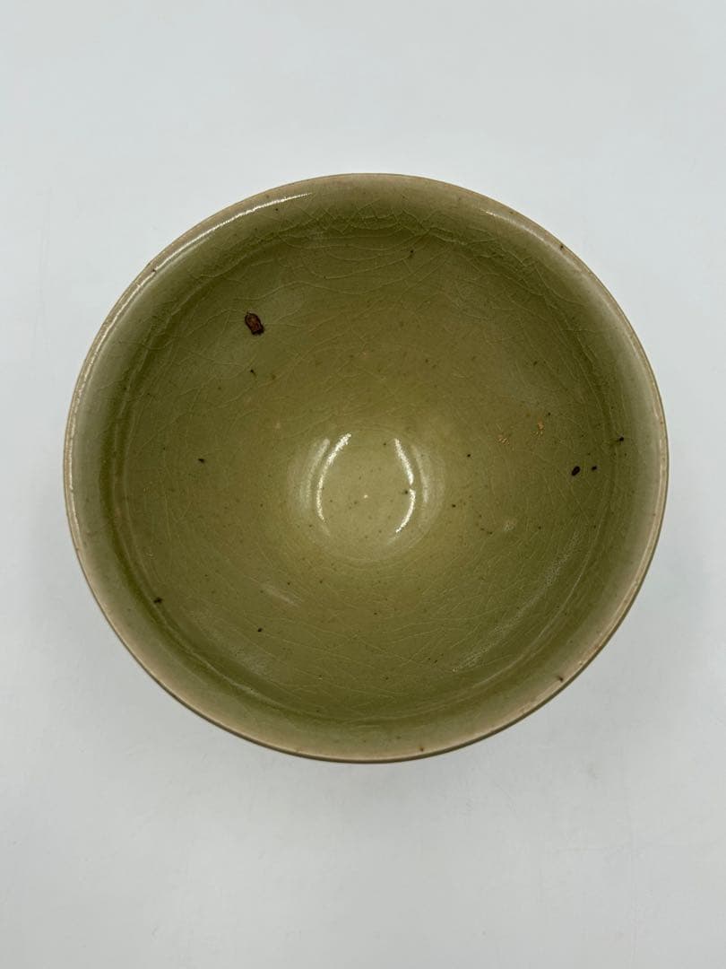 ★0052宋時代 耀州窯 青磁 斗笠碗 ★天目茶碗 茶道具 茶器 唐物天目