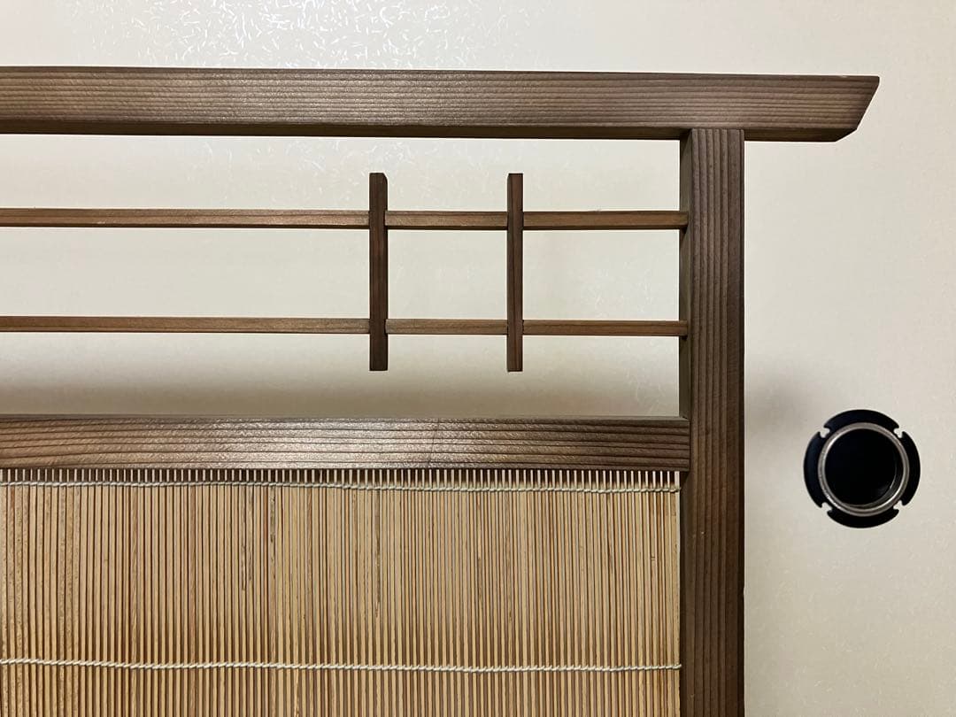 年末年始お値下げ　簾戸　衝立　漆塗り　ビンテージ　もう作れない　明治時代　建具