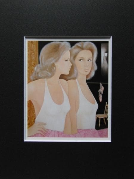 東郷たまみ、宴、希少画集画、新品額装付