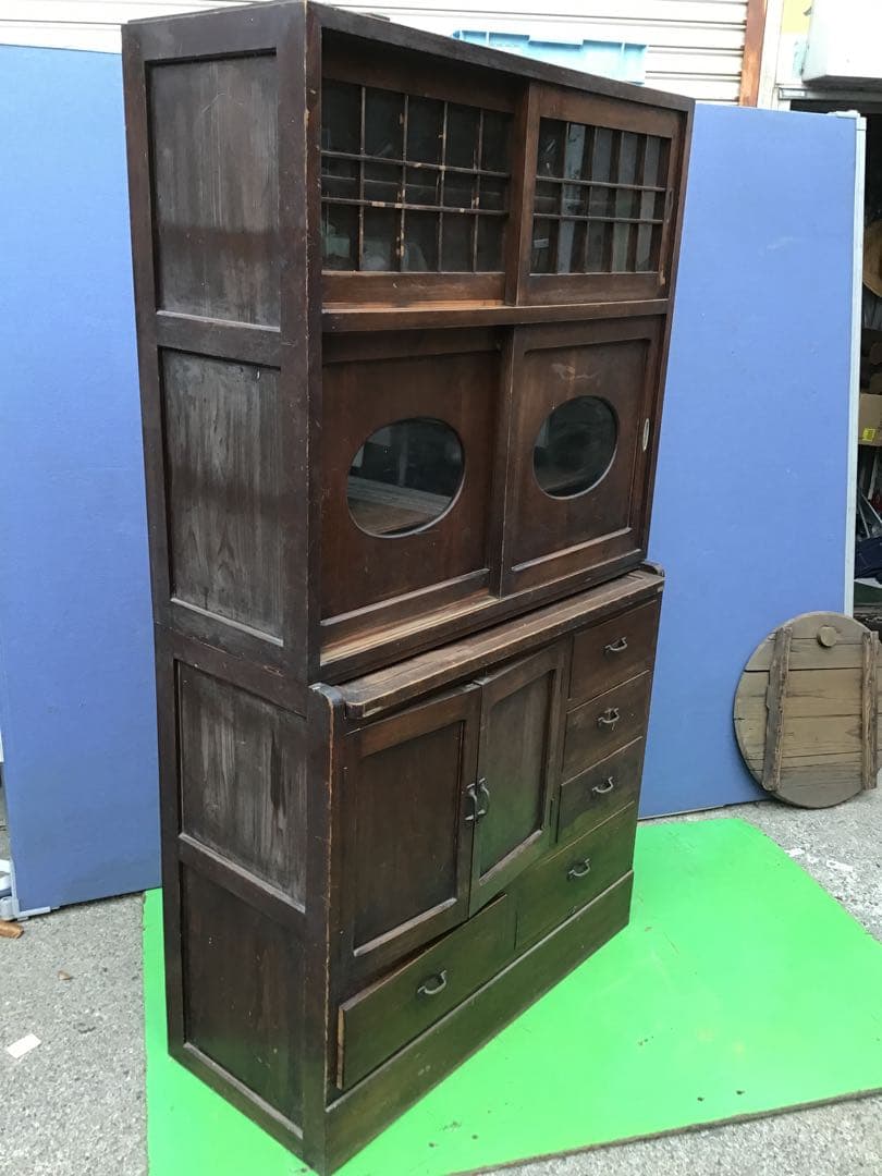 ⚠️注意⚠️直接引取限定　昭和レトロ　木製食器棚