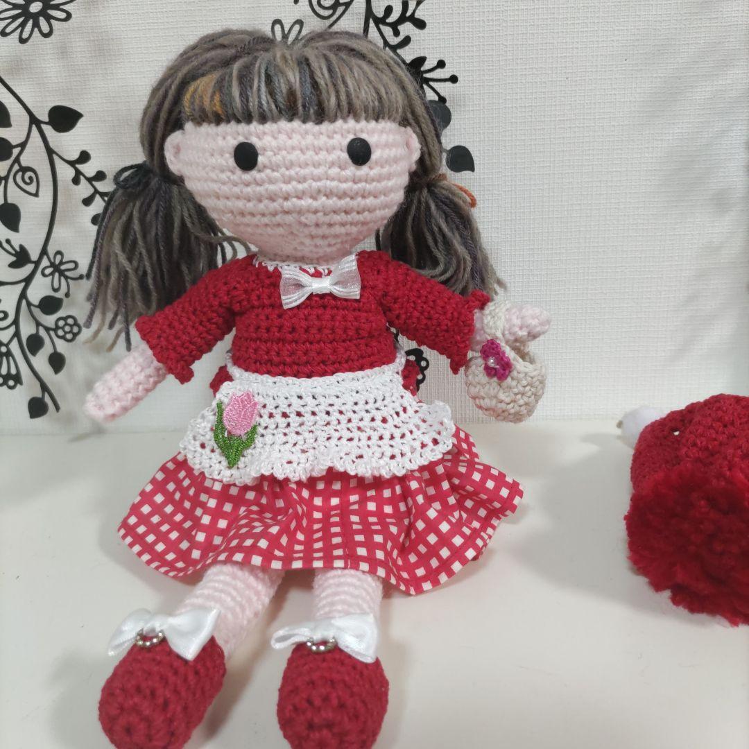 編みぐるみの女の子達（アリス、赤ずきんちゃん、ハロウィン、ポニーテール、深緑の服