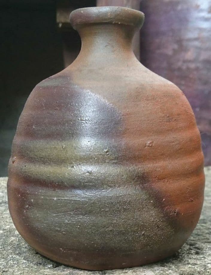 【備前焼】中村六郎　窯変徳利