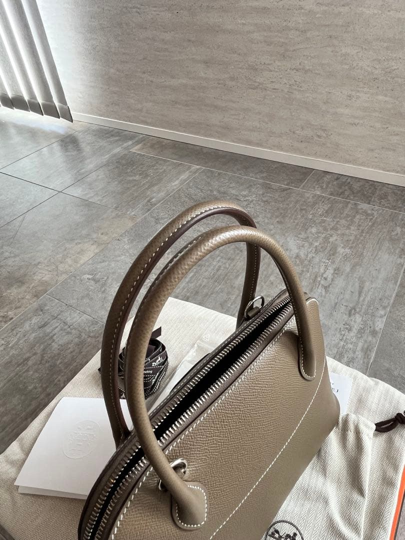 エルメス　ボリード27 ボリードミニ　エトゥープ　マカロンボリード