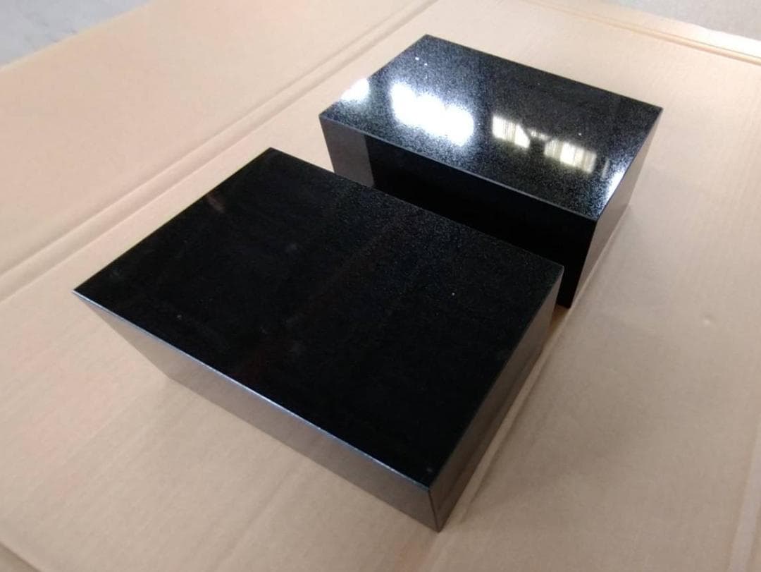 天然黒御影石 極厚オーディオボード●246×170×100● 5面磨き　ペア