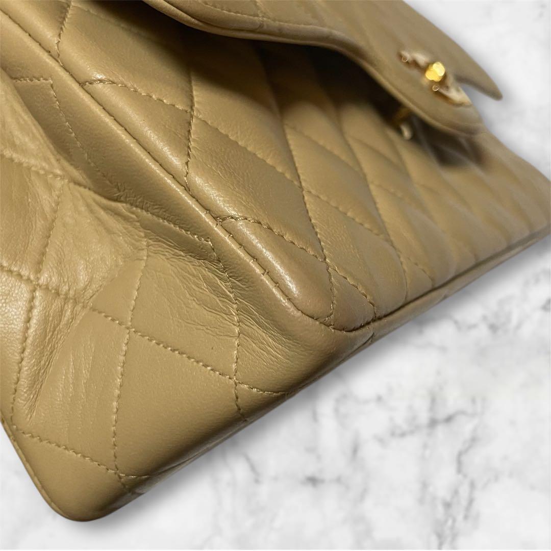 CHANEL マトラッセ ダブルフラップ Wチェーン チェーンショルダーバッグ