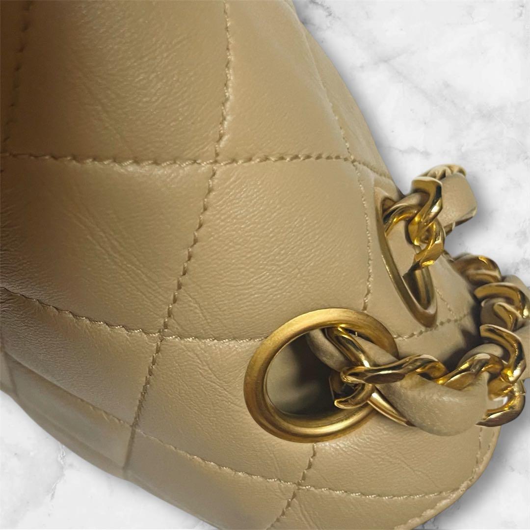 CHANEL マトラッセ ダブルフラップ Wチェーン チェーンショルダーバッグ