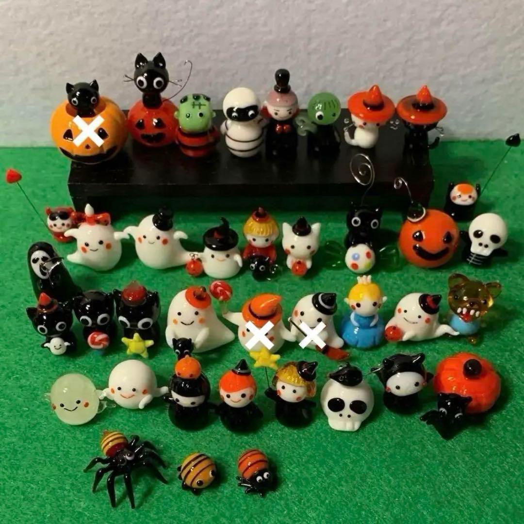 ハロウィン　ガラス細工　ミニチュア