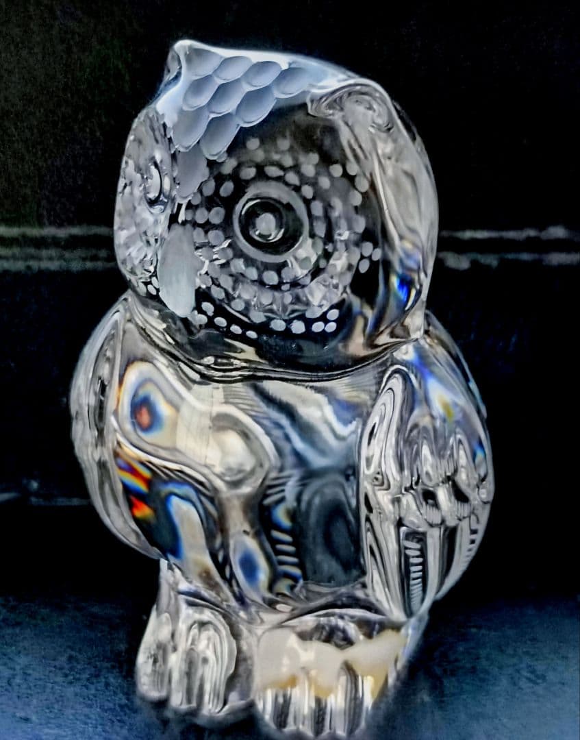 [希少品]マイセン クリスタル フクロウ 置物