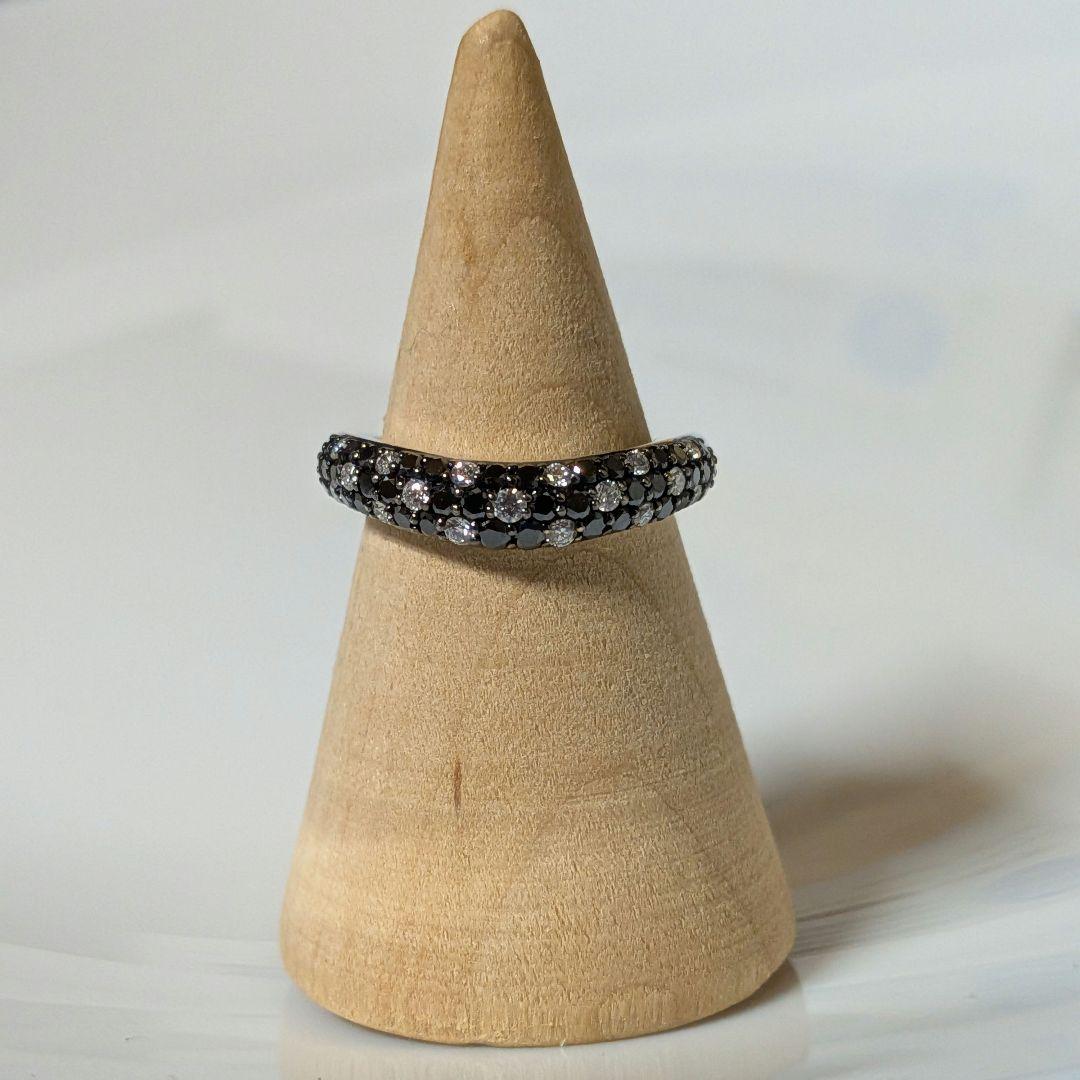 K18WG ブラックダイヤリング