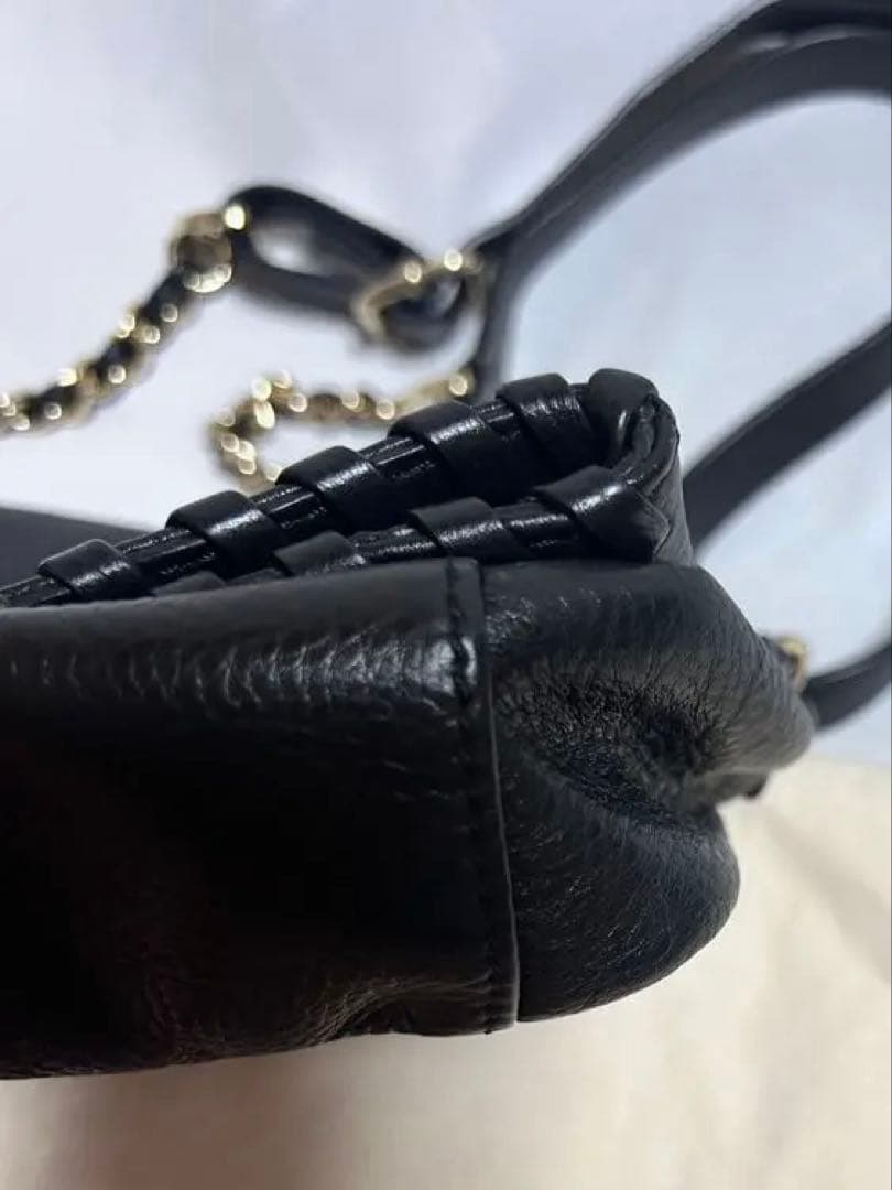 【美品】Tory Burch 黒 レザー ショルダーバッグ 2way