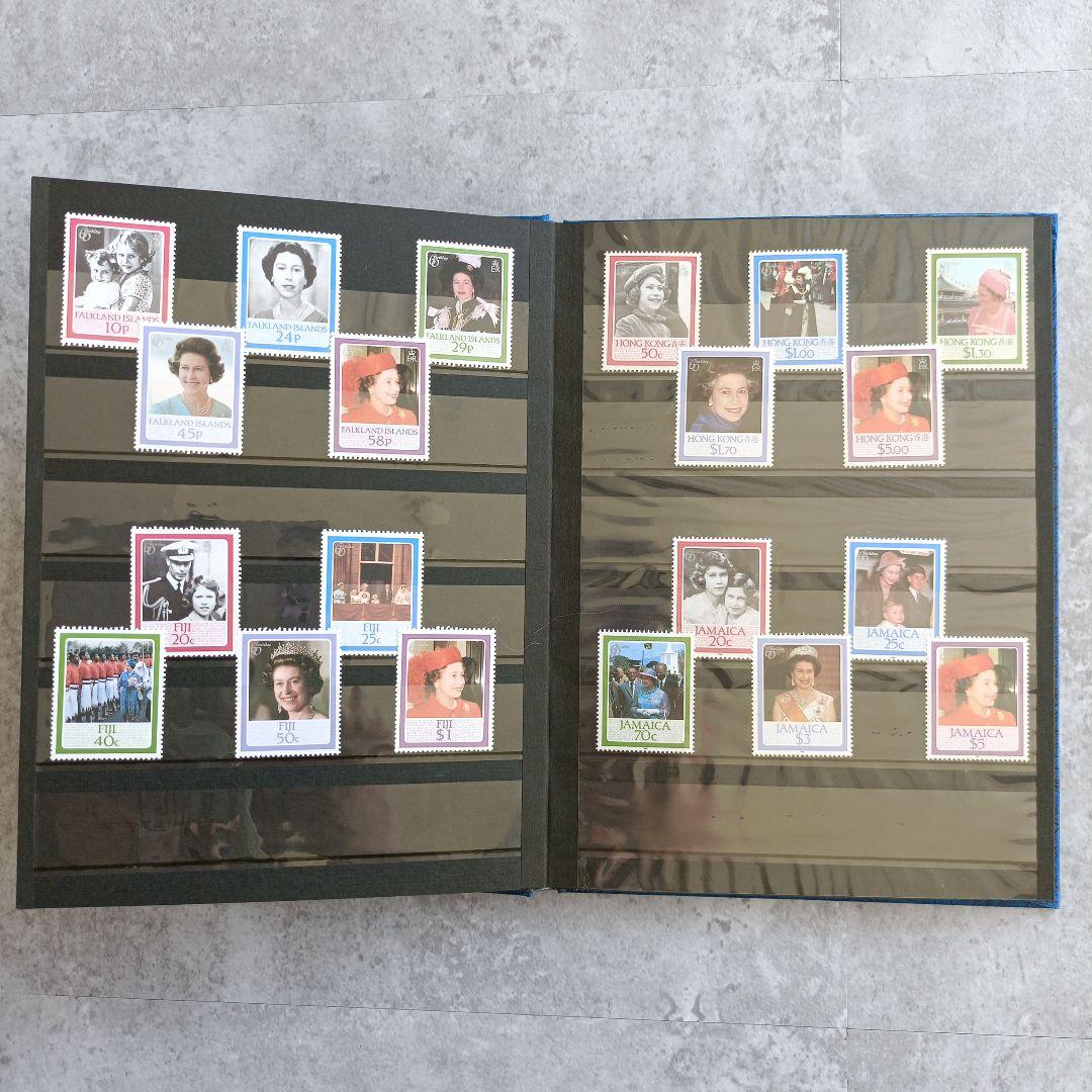 希少【海外記念切手】エリザベス女王誕生60年オムニバスコレクション　限定品