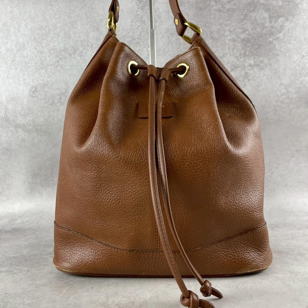 BURBERRY バーバリー 巾着ショルダーバッグ ノバチェック ポーチ付き本革