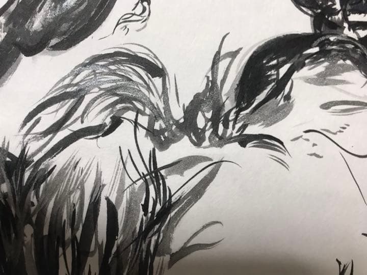 斬鉄剣の人 FF オーディン Odin 掛軸 天野