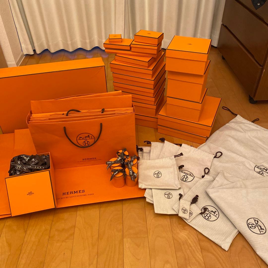 HERMES ショップ袋と箱セット