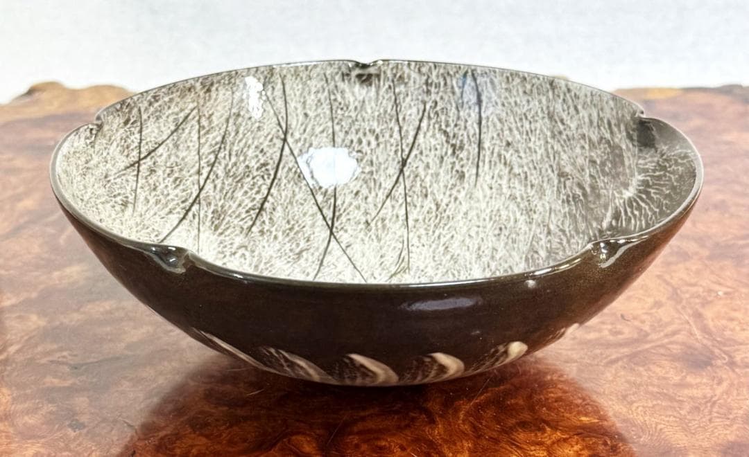 現川焼 十三代 横石臥牛 菓子器 共箱 長崎県無形文化財指定 WWTT418