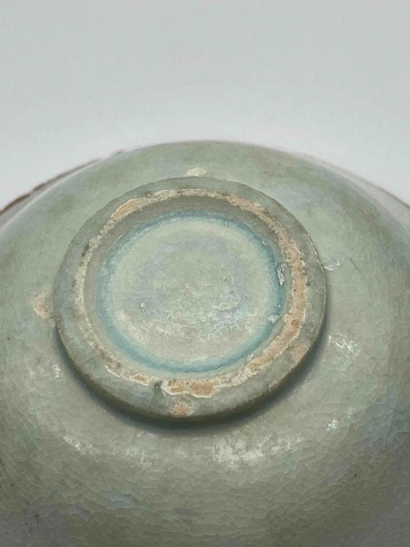 北宋時代　青白磁刻花唐子唐草文鉢　茶碗　影青　景徳鎮　唐物(D-77)