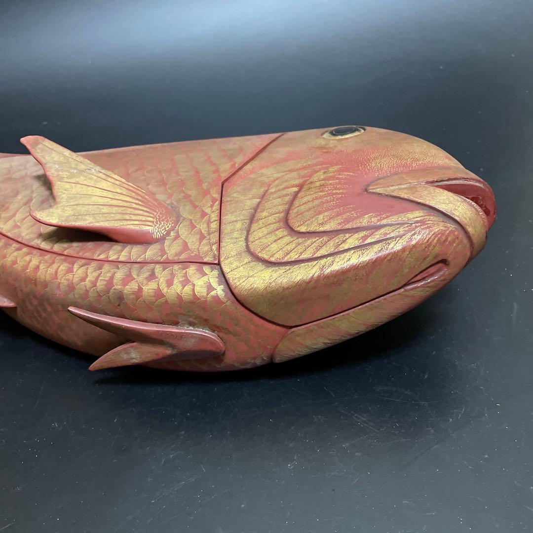 時代物　特大　木製　鯛菓子器　刺身盛り