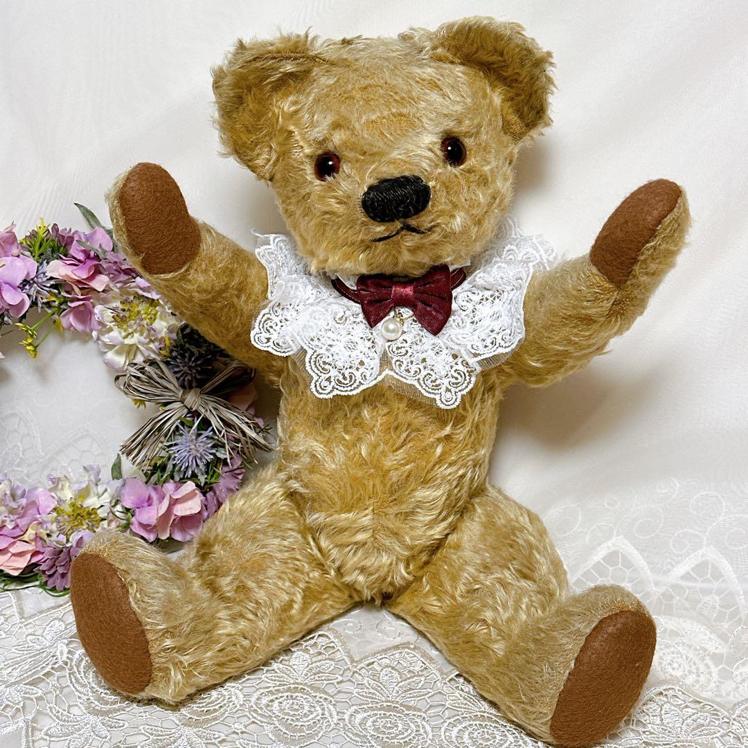 ❤️美形❤️大きめチャドバレーベア　1940's アンティークベア　テディベア