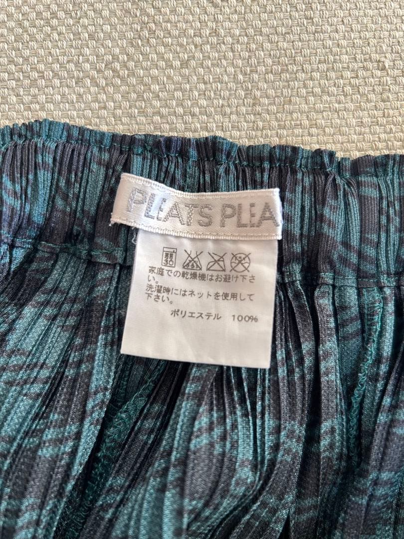 ⭐️最終価格⭐️プリーツプリーズシェファードチェックグリーンパンツ極美品❣️