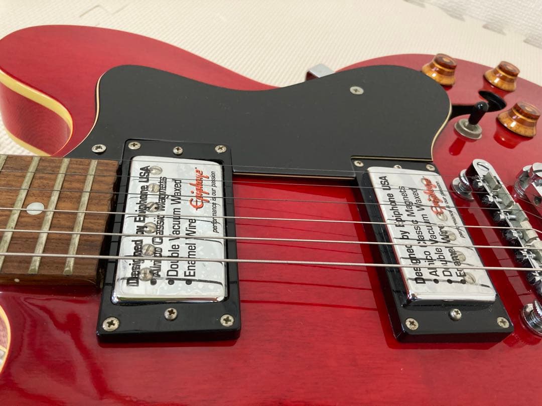Epiphone DOT CHセミアコースティックギター レッド