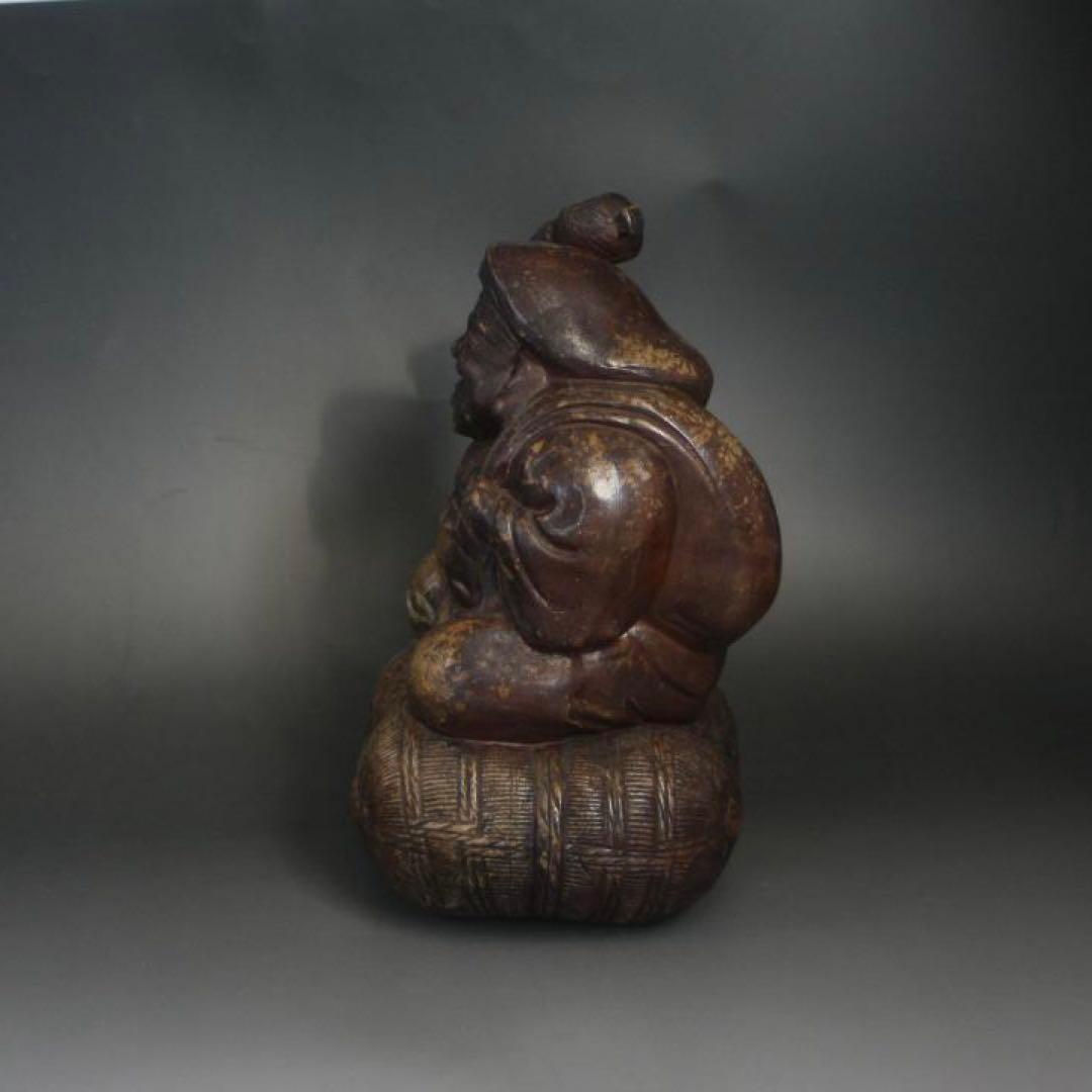 在銘　友弘作　大黒天　古備前焼