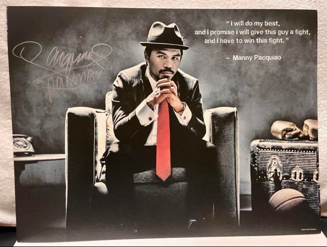 激レア　パッキャオ　ポスター6枚 セットアルバム　直筆サイン入り