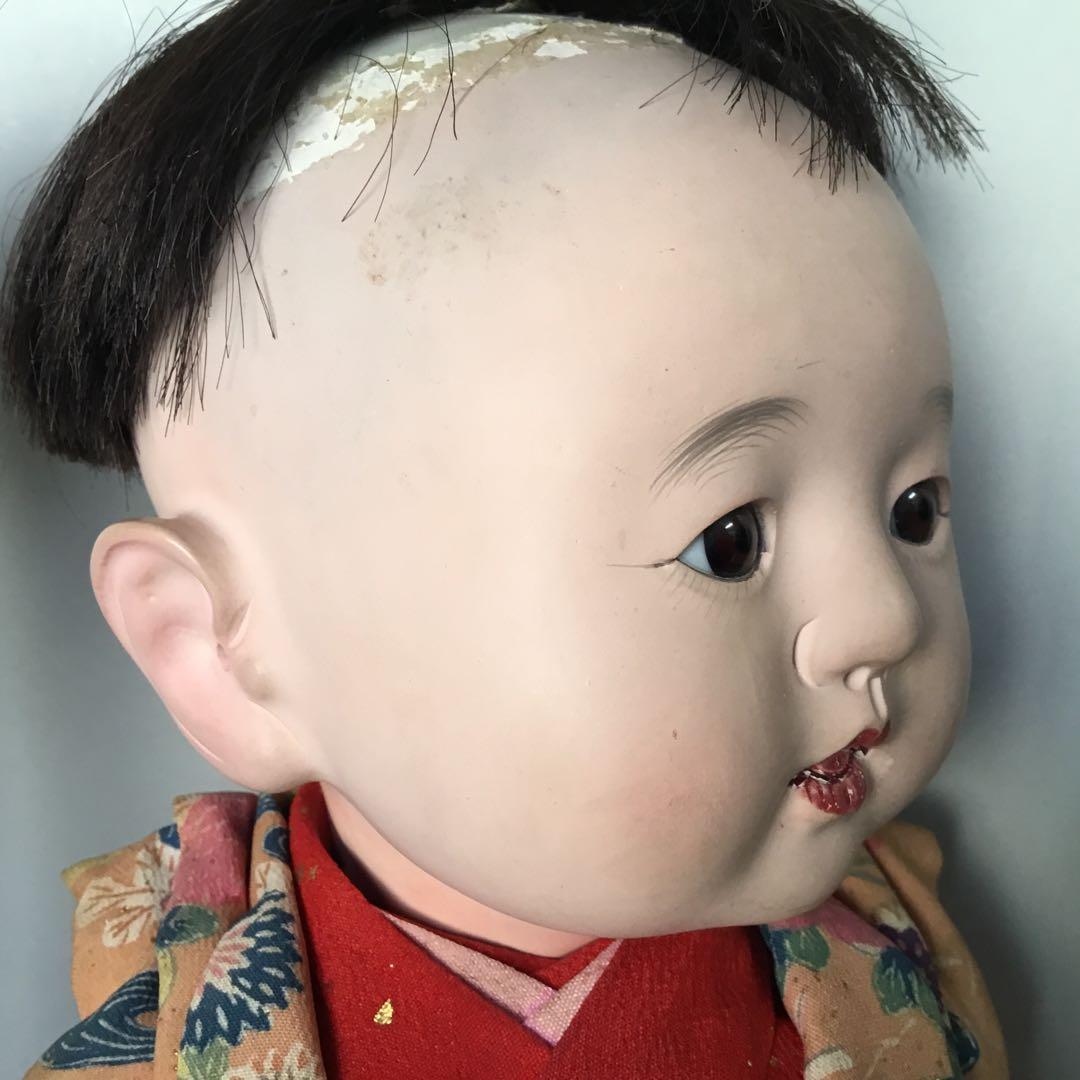 古い人形◆お座り人形◆紙箱入り 抱き人形 昭和レトロ 日本人形