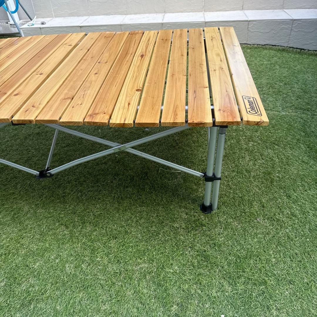 Coleman 折りたたみテーブル ナチュラルウッド