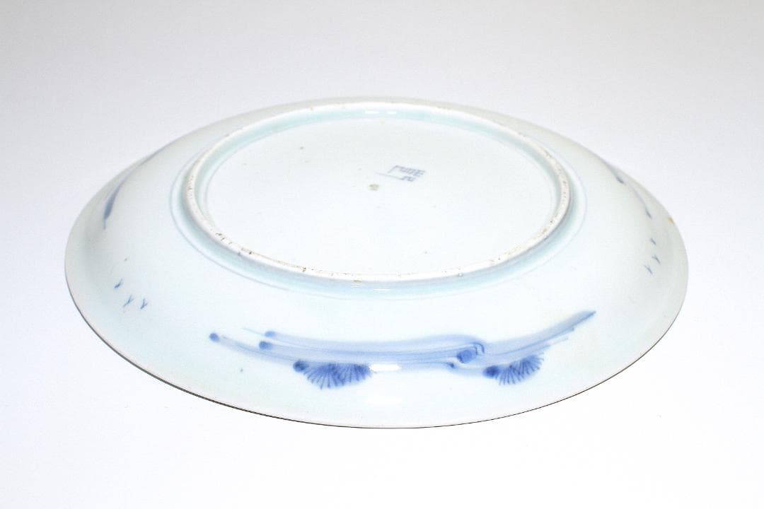 江戸後期 古伊万里 上手七寸皿 [蘭花と雀図]