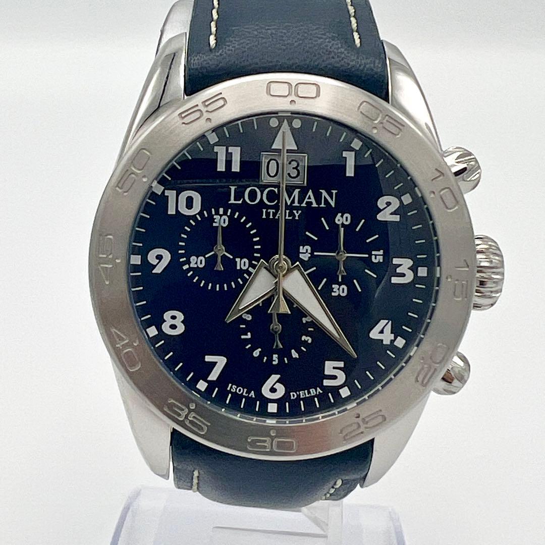 ロックマン LOCMAN ISOLA D'ELBA 腕時計 ネイビー　チタニウム