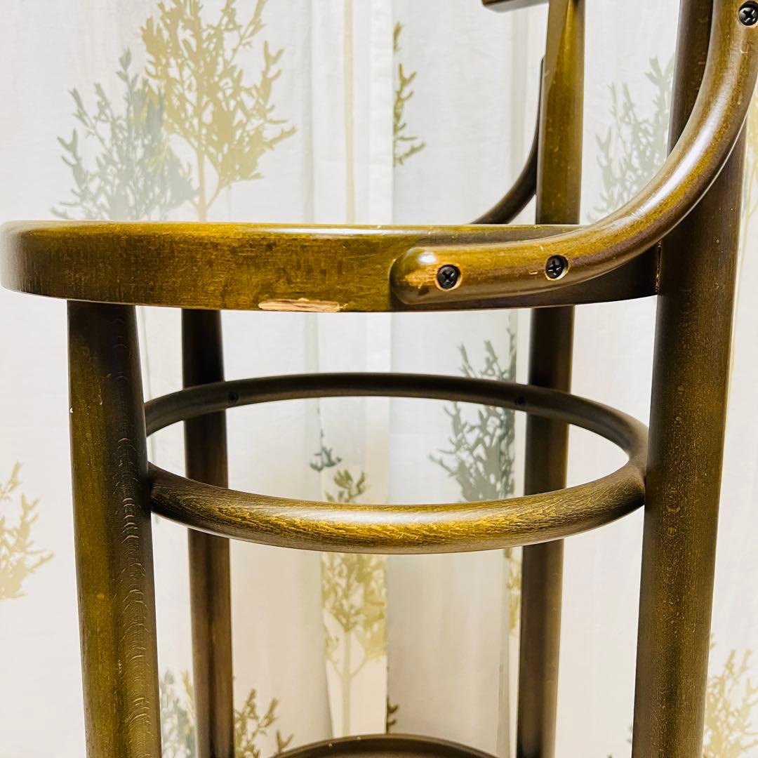 【秋田木工】　ベントウッドチェアー　曲木　ハイチェア