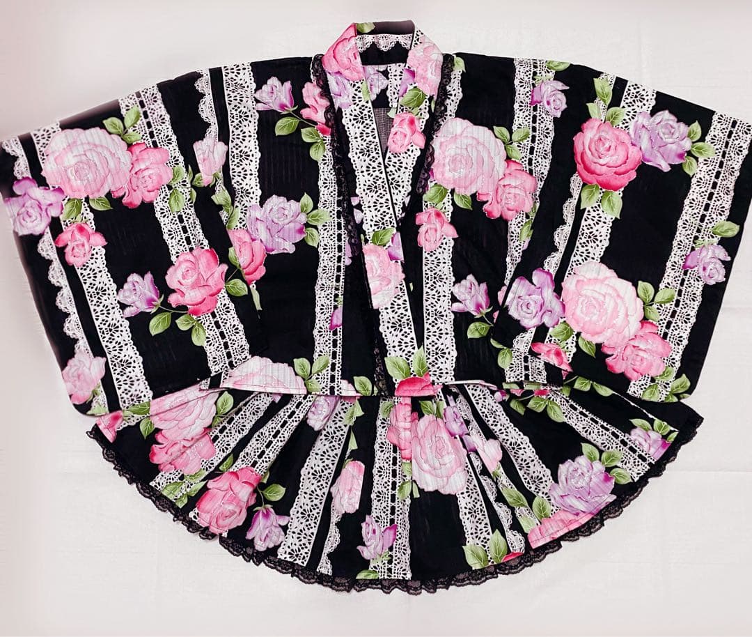 ♡地雷ギャル薔薇柄ドレス浴衣♡