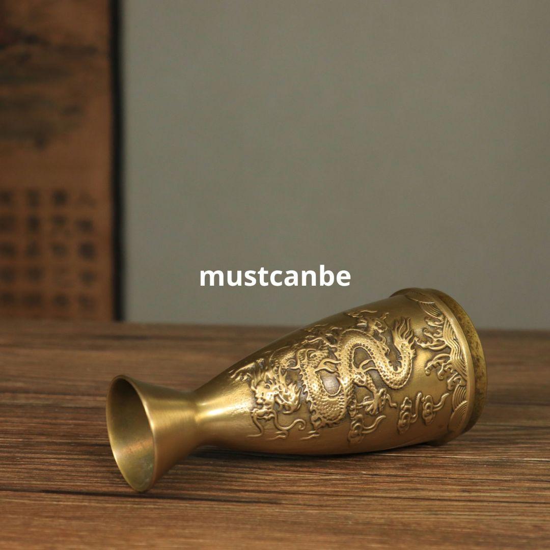 銅製 徳利 龍鳳浮彫り分酒器 工芸品 置物